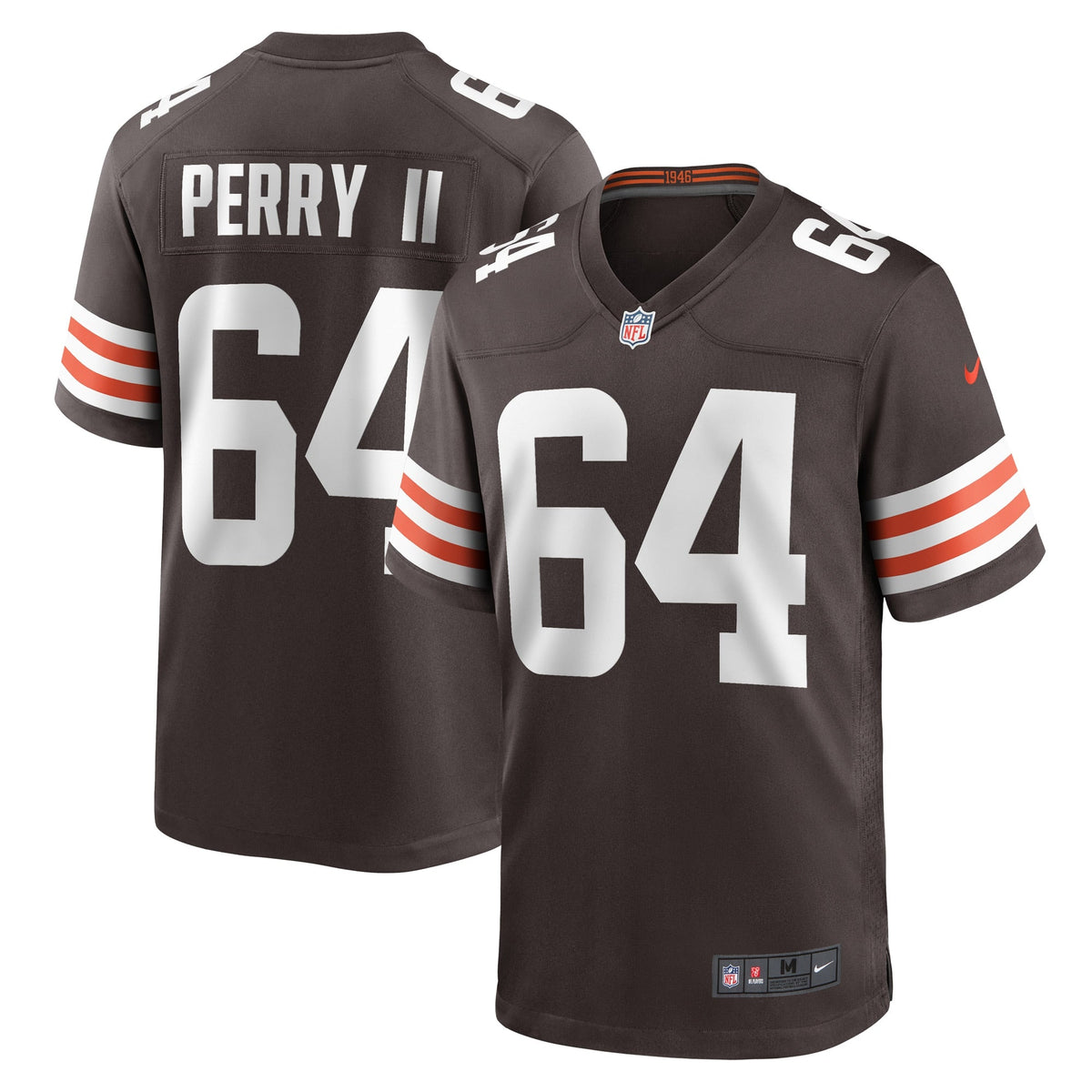 Men s Nike Roderick Perry II Brown Cleveland Browns Game Player Jersey