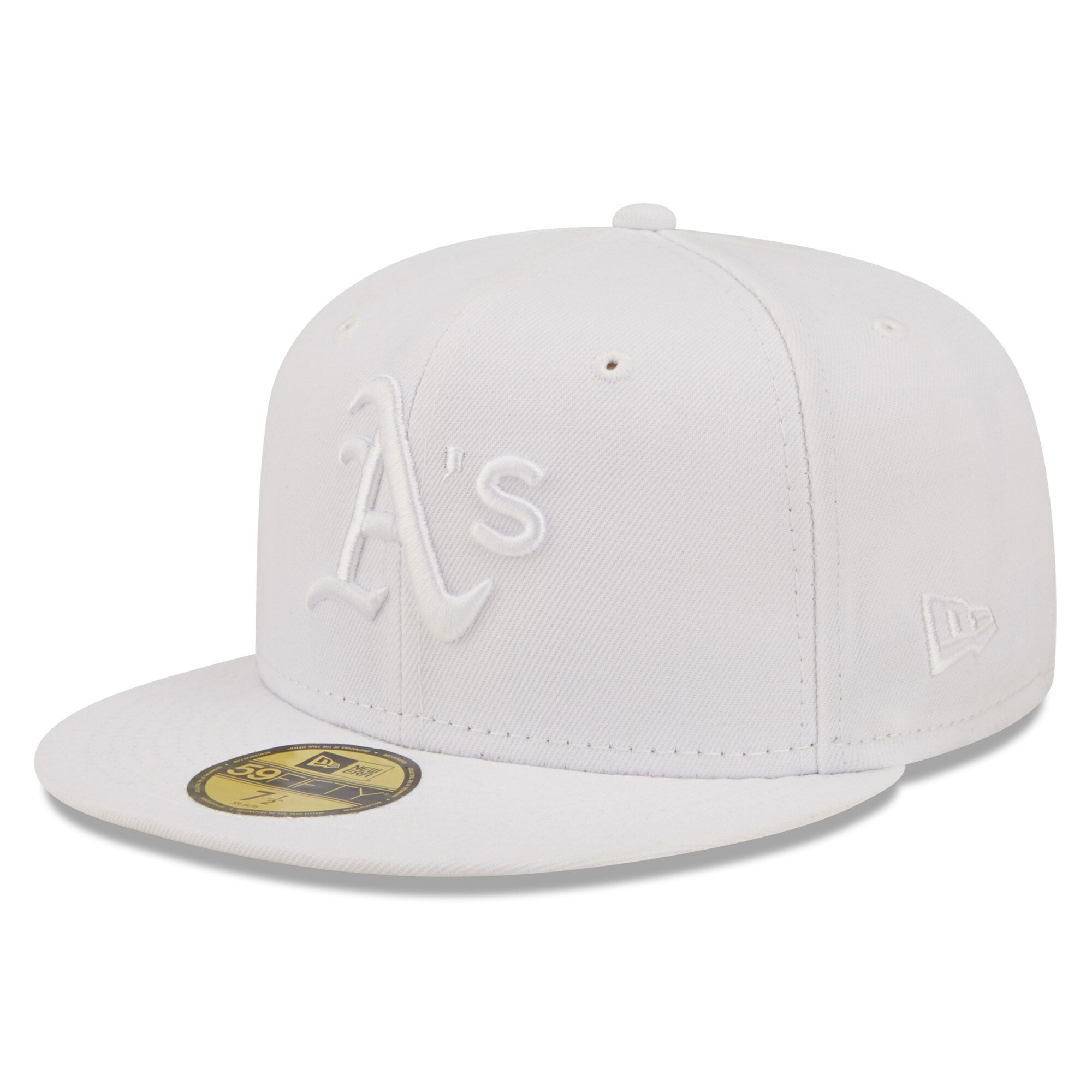 Oakland Athletics New Era White on White 59FIFTY Fitted Hat