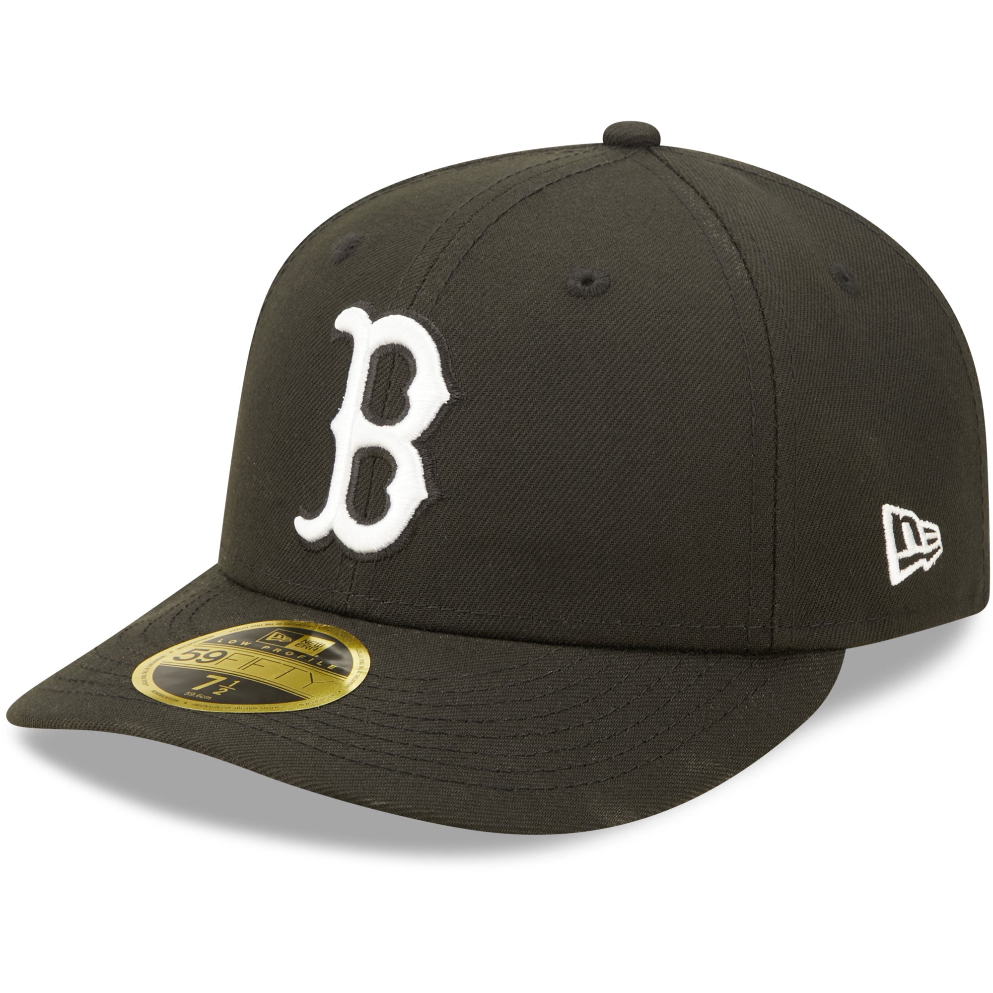 Boston Red Sox New Era Black & White Low Profile 59FIFTY Fitted Hat