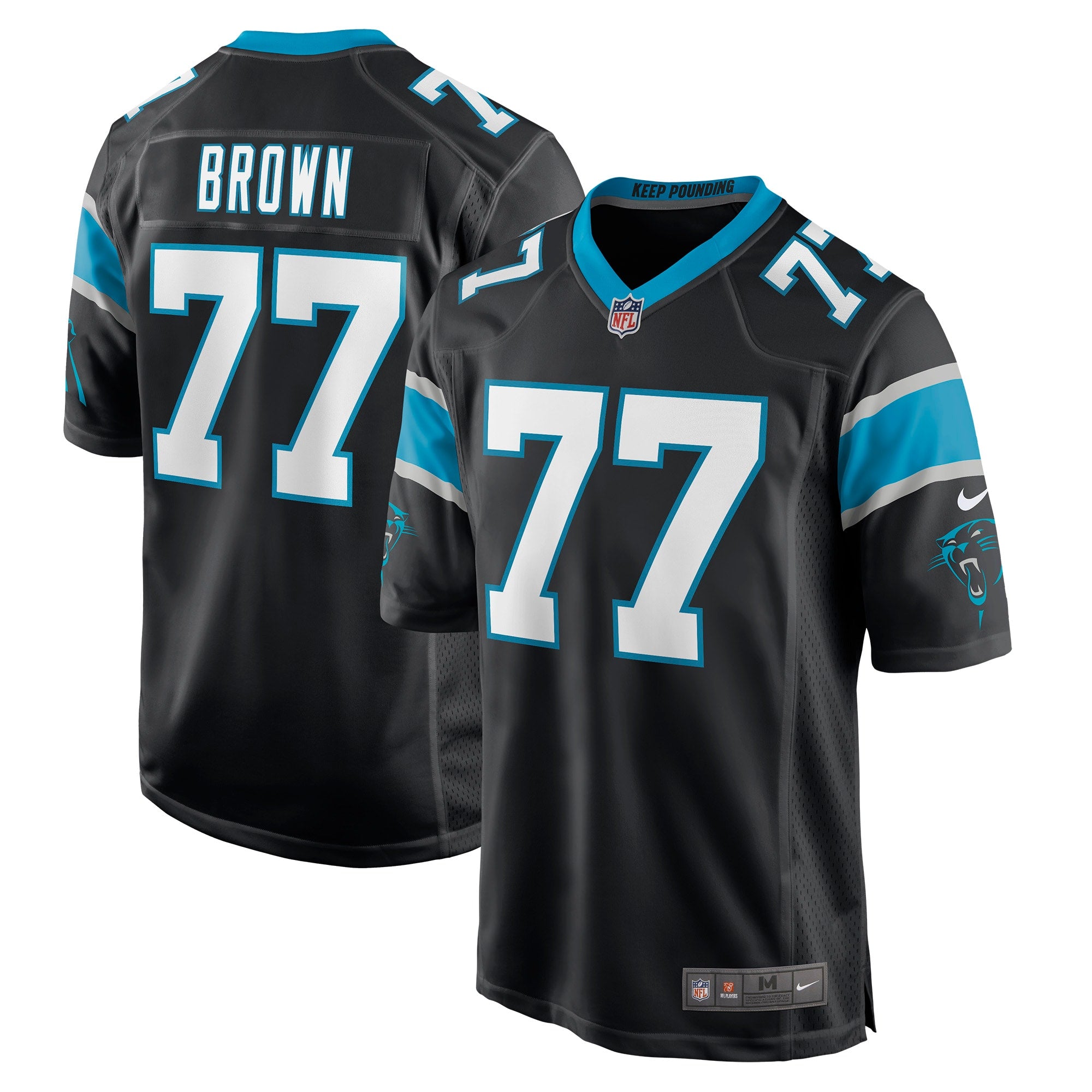 Deonte Brown Carolina Panthers Nike Game Player Jersey   Black