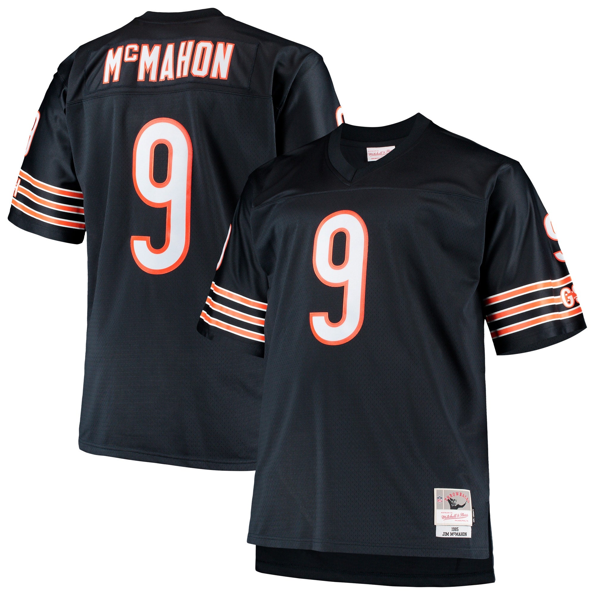 Jim McMahon Chicago Bears Mitchell   Ness Big   Tall 1985 Retired Player Replica Jersey   Navy
