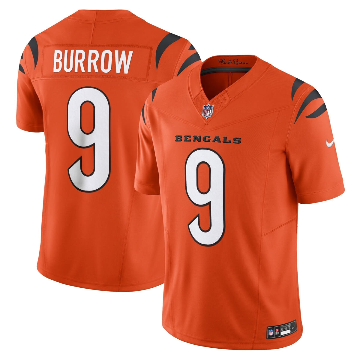Men s Nike Joe Burrow Orange Cincinnati Bengals Vapor F.U.S.E. Limited Jersey