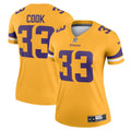 Women s Nike Dalvin Cook Gold Minnesota Vikings Inverted Legend Jersey