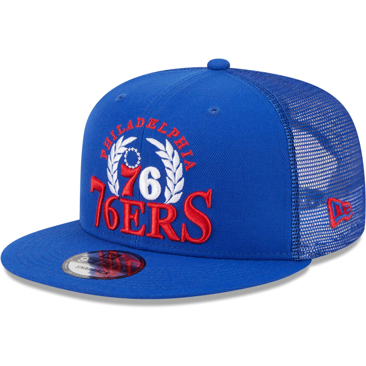 Philadelphia 76ers New Era Bold Laurels 9FIFTY Snapback Hat - Royal