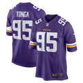 Men s Nike Khyiris Tonga Purple Minnesota Vikings Home Game Player Jersey
