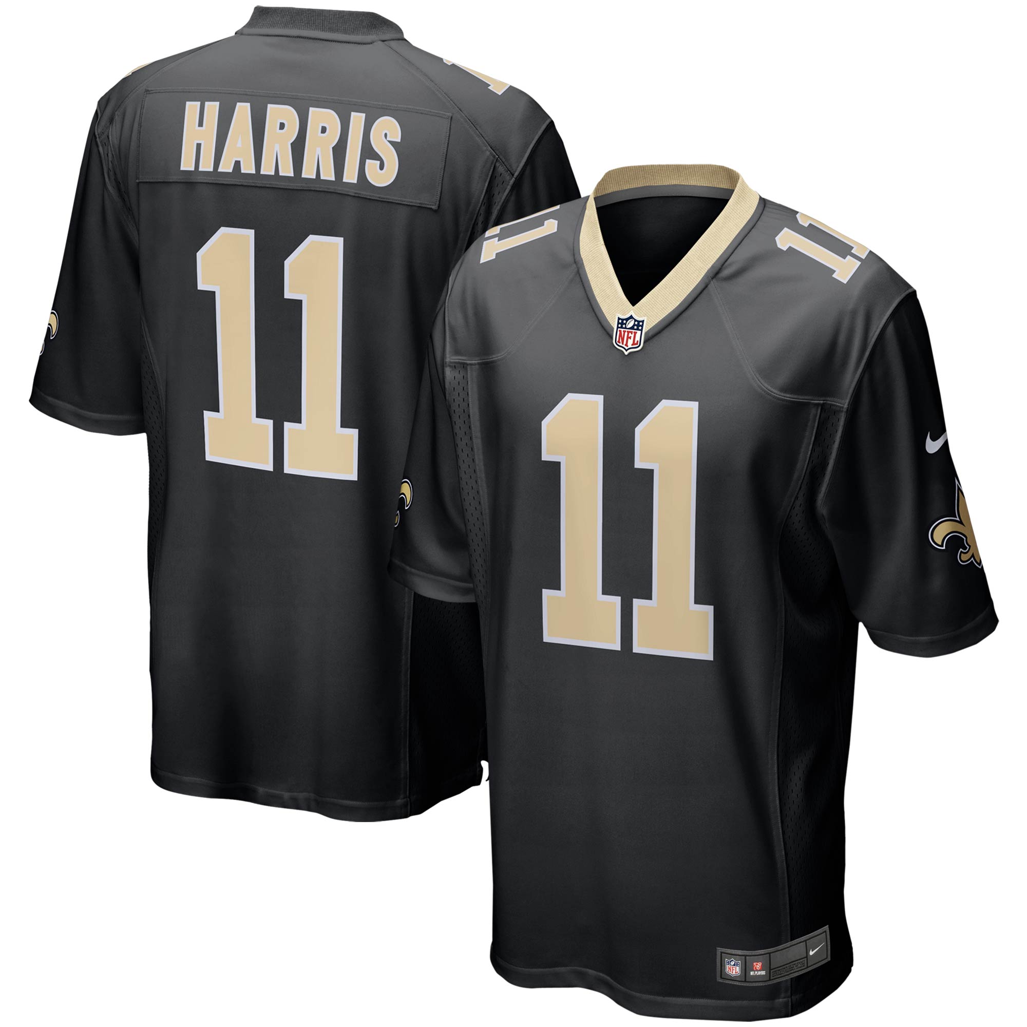Deonte Harris New Orleans Saints Nike Game Player Jersey   Black
