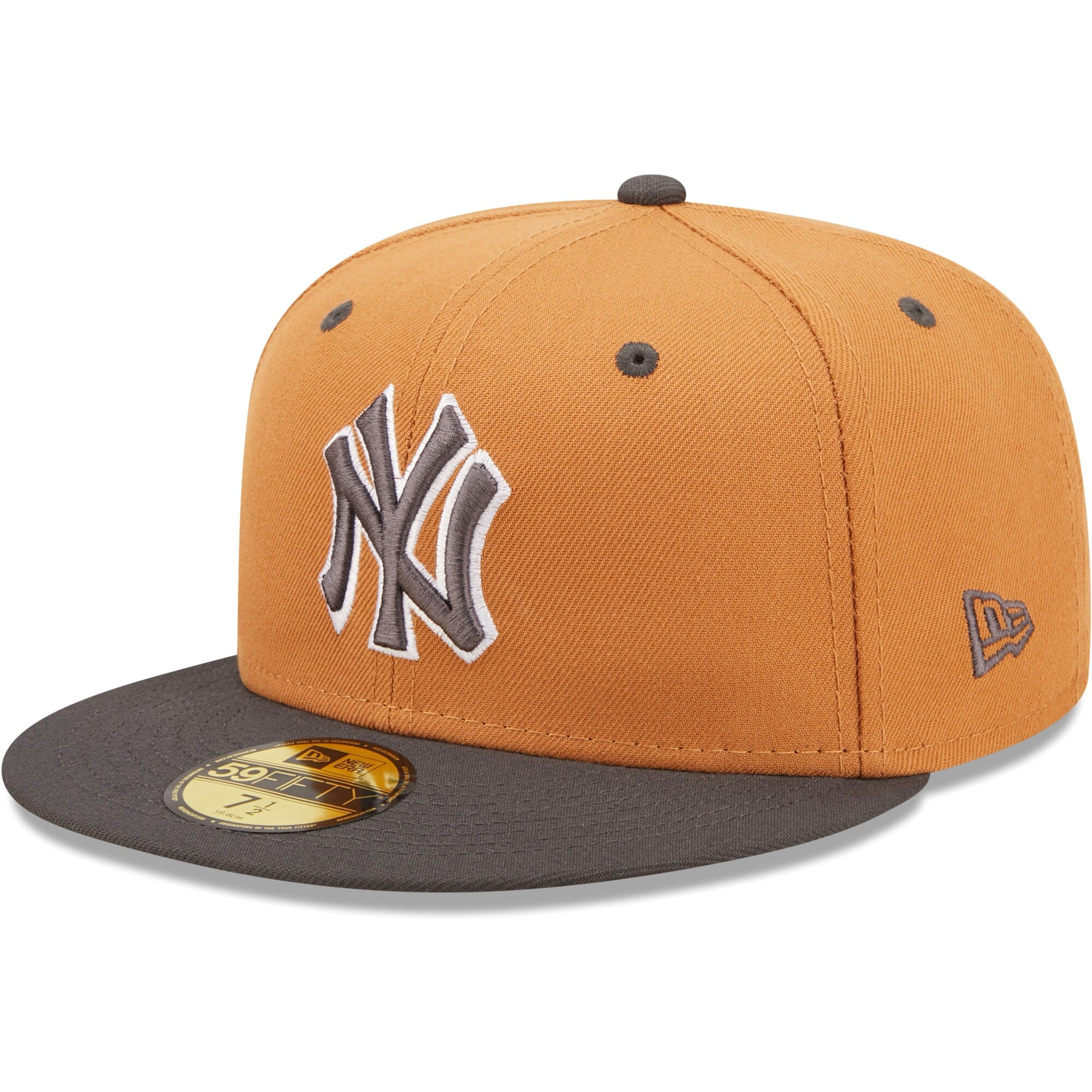 New York Yankees New Era Two-Tone Color Pack 59FIFTY Fitted Hat - Brown/Charcoal