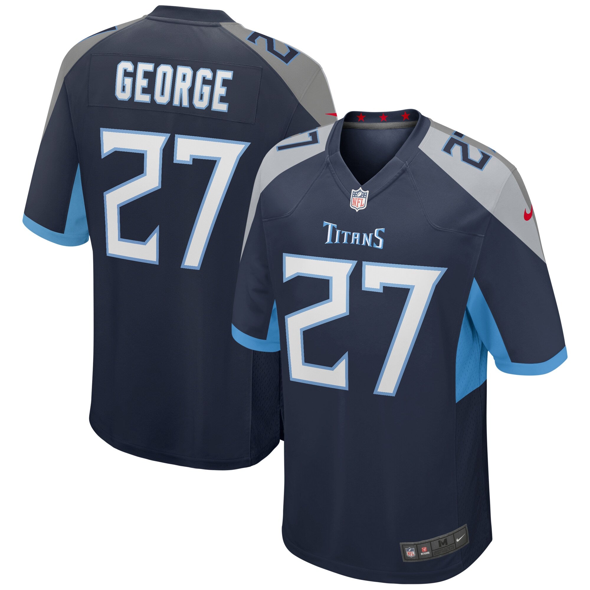 Eddie George Tennessee Titans Nike Game Retired Player Jersey   Navy