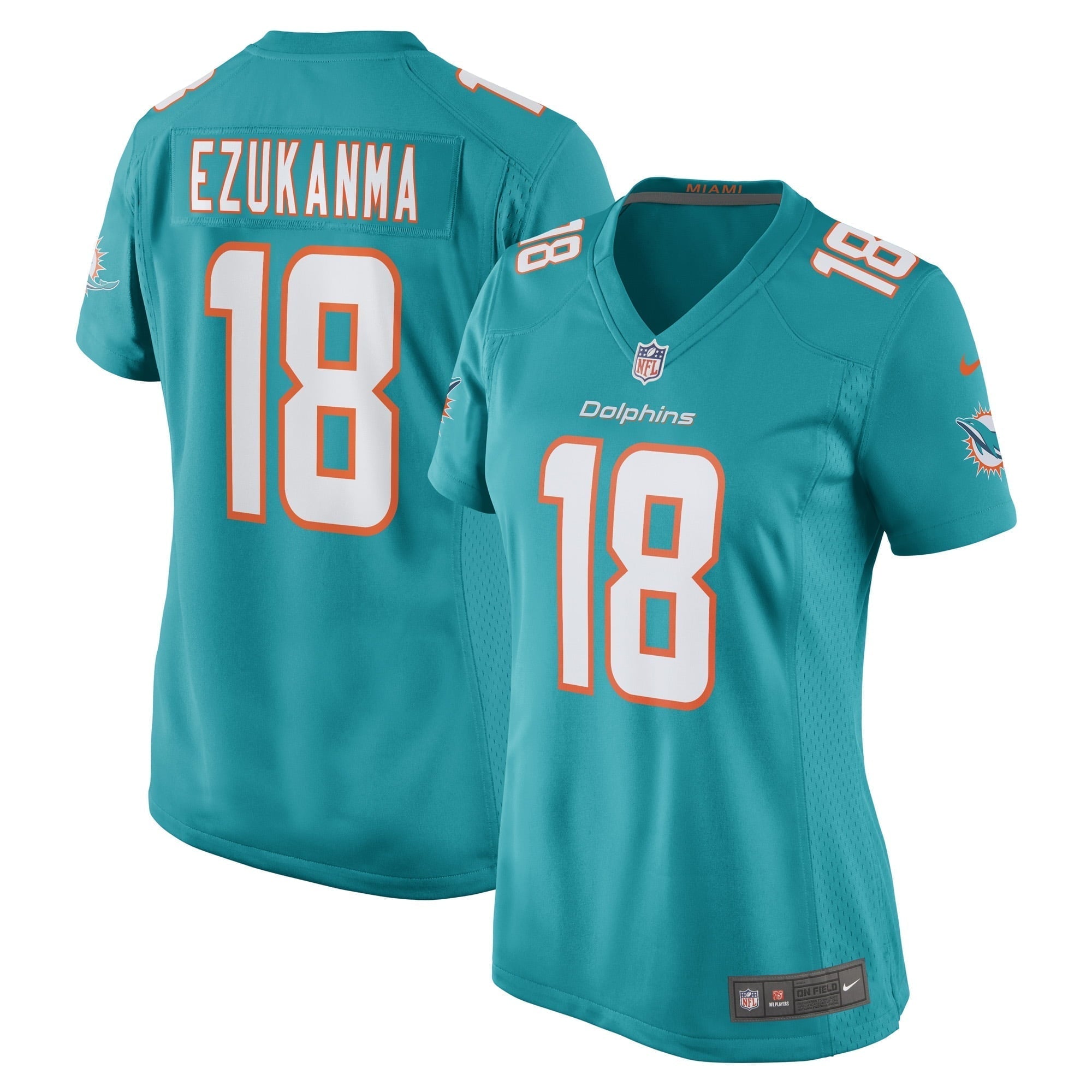 Women s Nike Erik Ezukanma Aqua Miami Dolphins Game Player Jersey