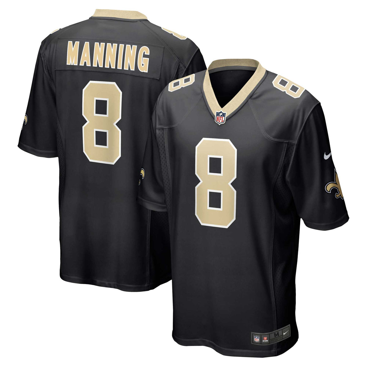 Archie Manning New Orleans Saints Nike Retired Player Game Jersey   Black