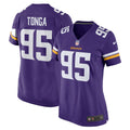 Women s Nike Khyiris Tonga Purple Minnesota Vikings Home Game Player Jersey