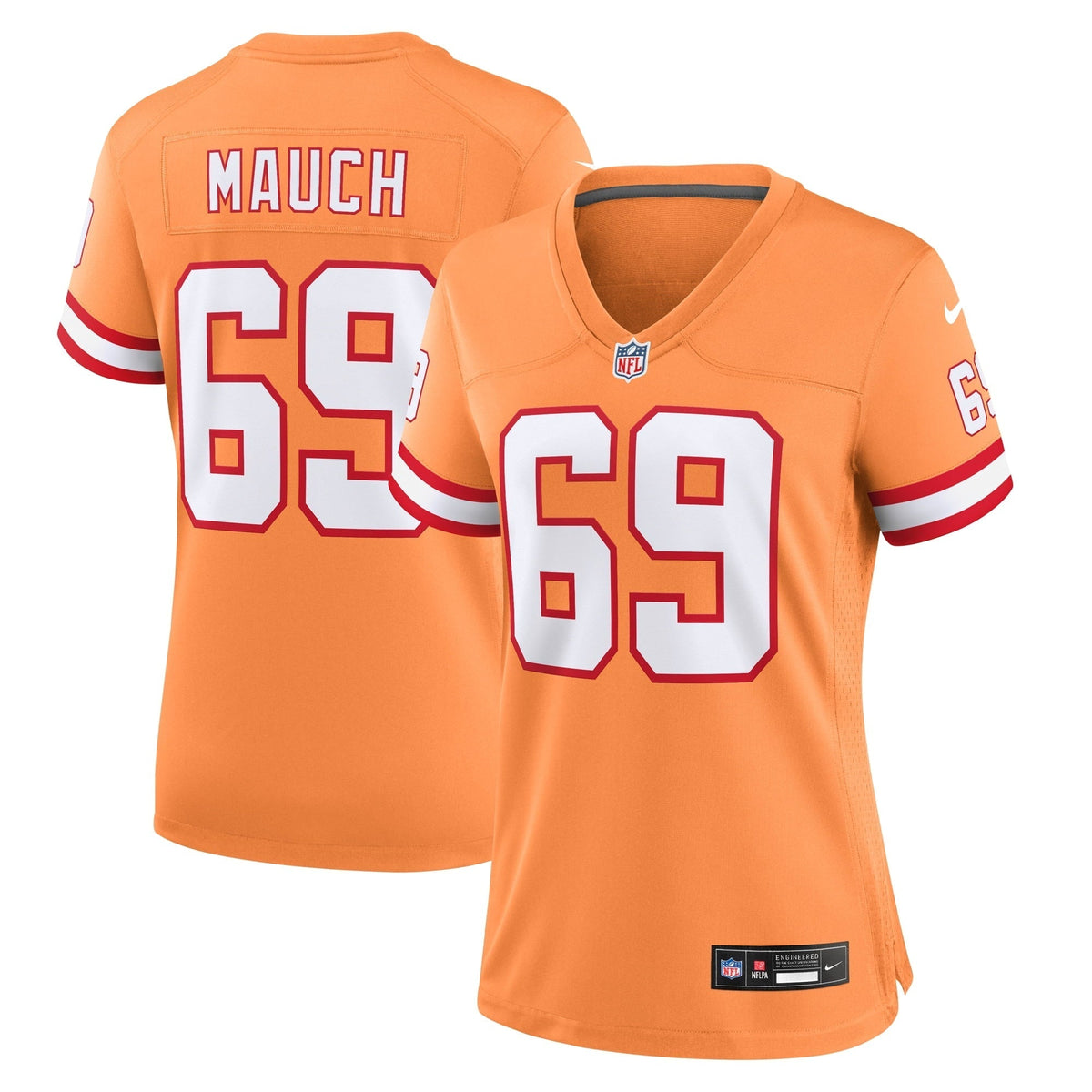 Women s Nike Cody Mauch Orange Tampa Bay Buccaneers Throwback Game Jersey