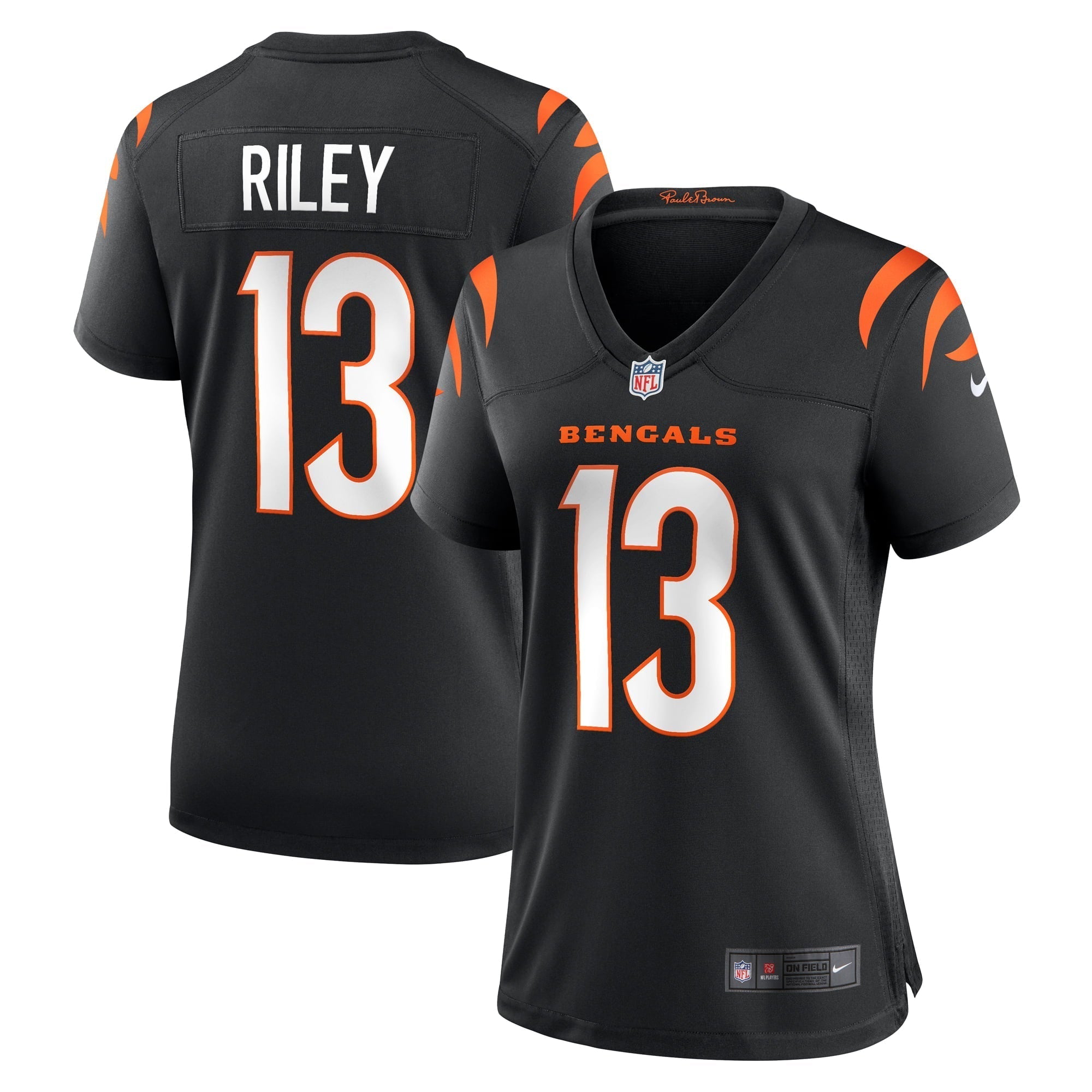 Women s Nike Ken Riley Black Cincinnati Bengals Retired Player Game Jersey