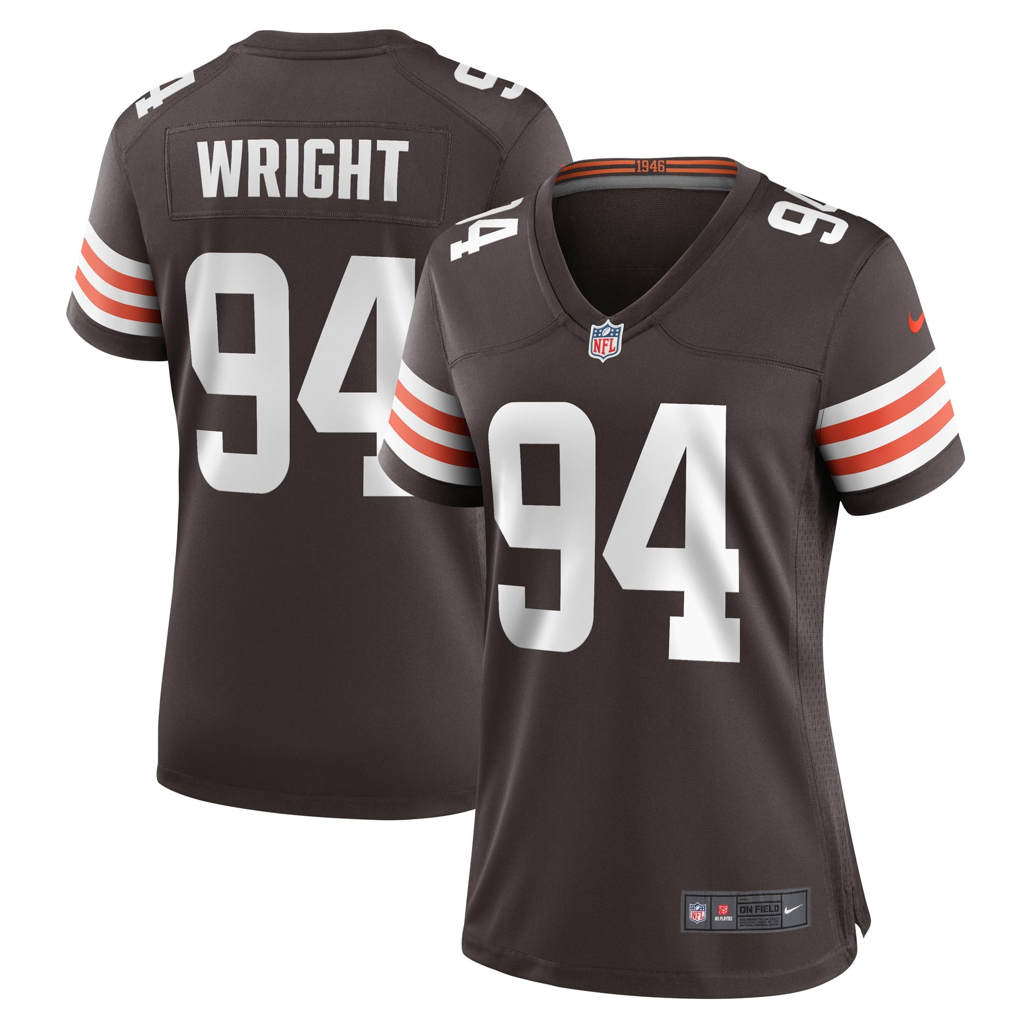 Women s Nike Alex Wright Brown Cleveland Browns Game Player Jersey