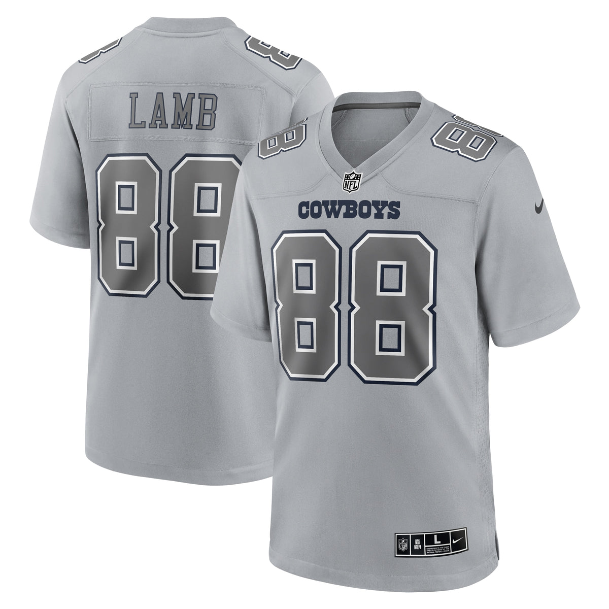 CeeDee Lamb Dallas Cowboys Nike Atmosphere Fashion Game Jersey   Gray