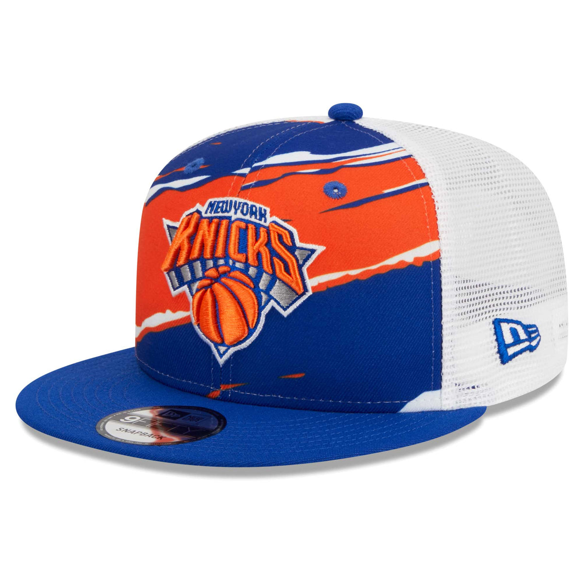 New York Knicks New Era Tear Trucker 9FIFTY Adjustable Hat - Blue/White