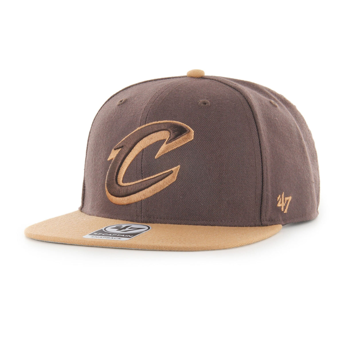 Cleveland Cavaliers '47 No Shot Two-Tone Captain Snapback Hat - Brown