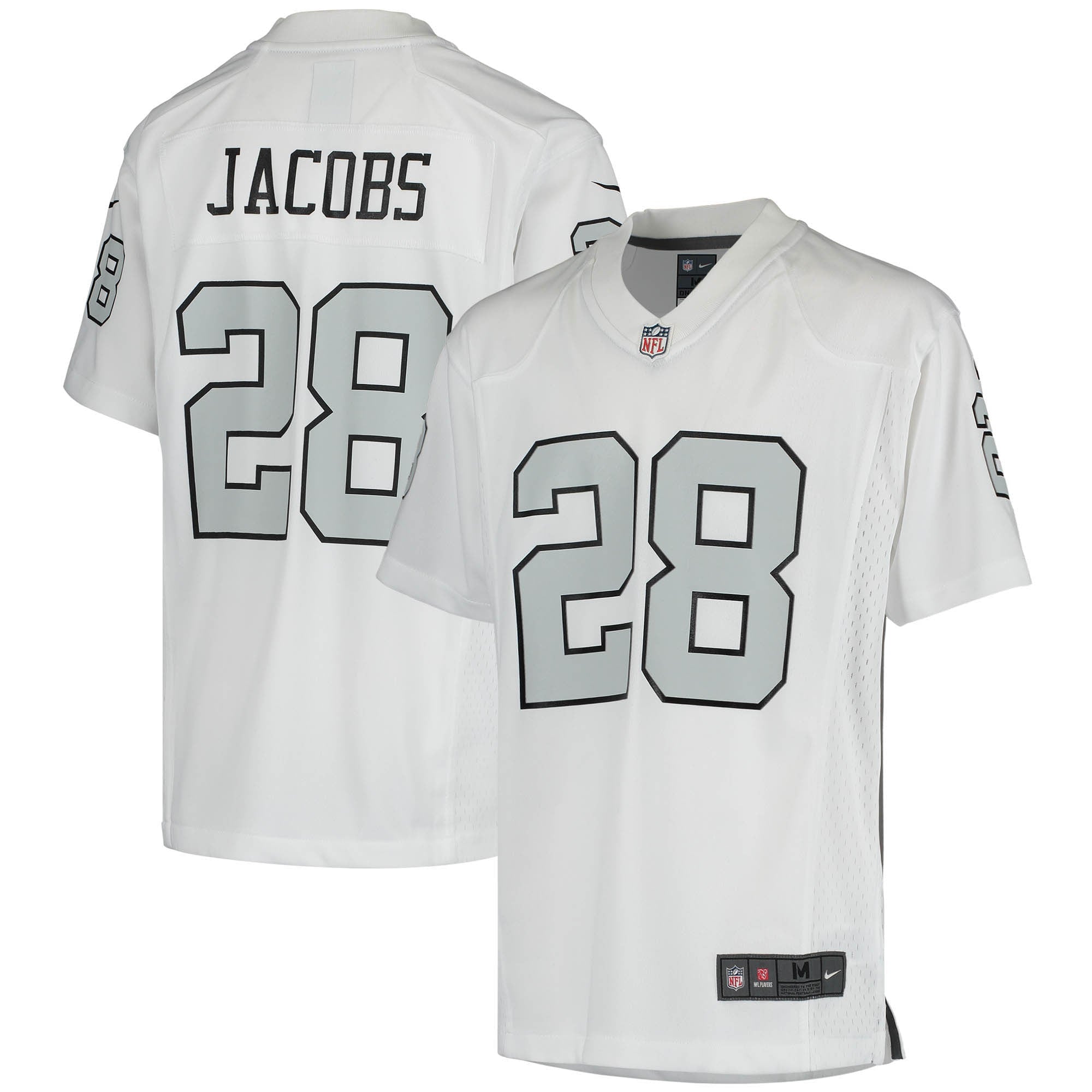 Josh Jacobs Las Vegas Raiders Nike Youth Color Rush Game Jersey   White