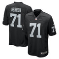 Justin Herron Las Vegas Raiders Nike Team Game Jersey    Black
