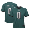 D Andre Swift Philadelphia Eagles Nike Youth Game Jersey   Midnight Green