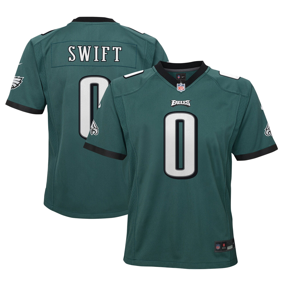 D Andre Swift Philadelphia Eagles Nike Youth Game Jersey   Midnight Green