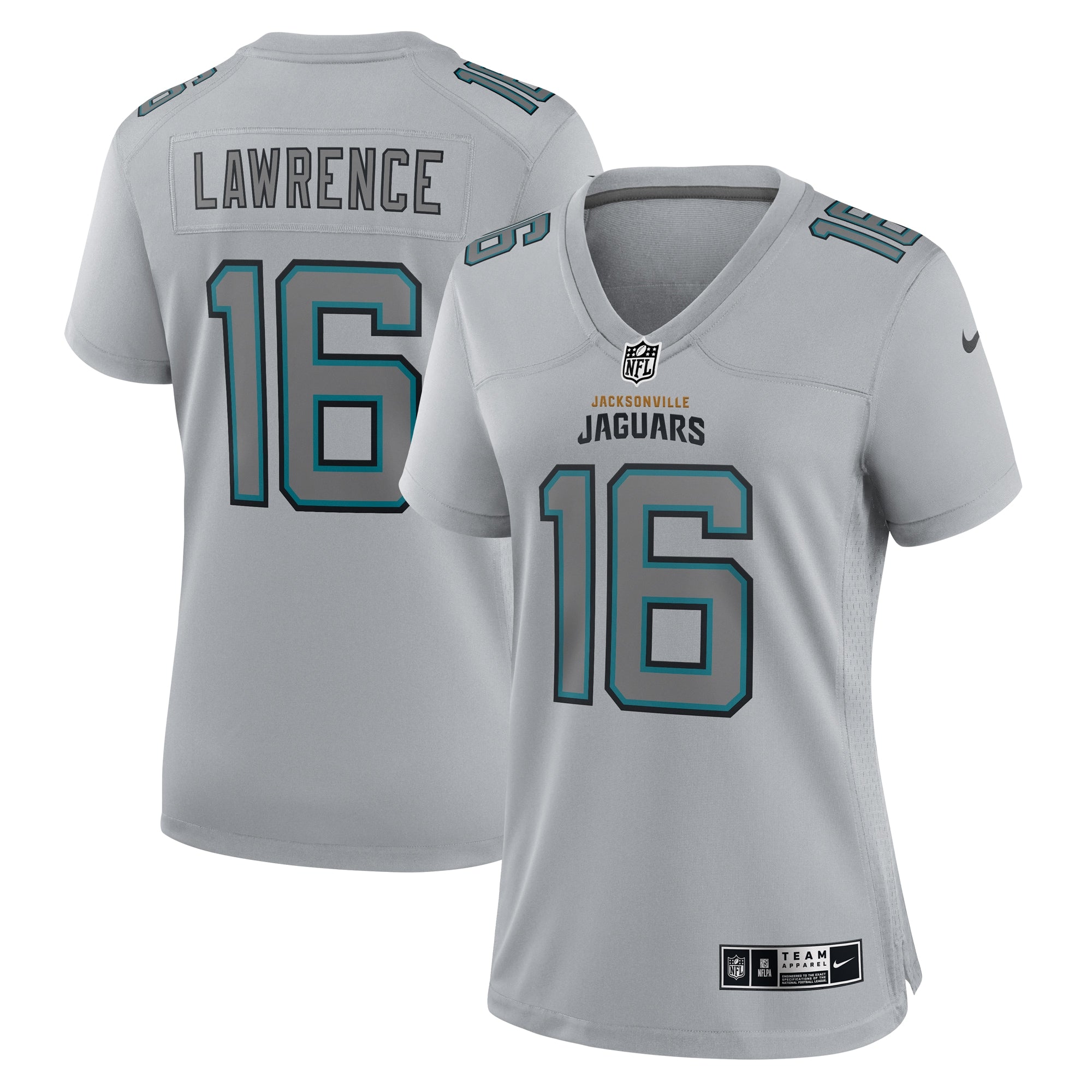 Trevor Lawrence Jacksonville Jaguars Nike Women s Atmosphere Fashion Game Jersey   Gray