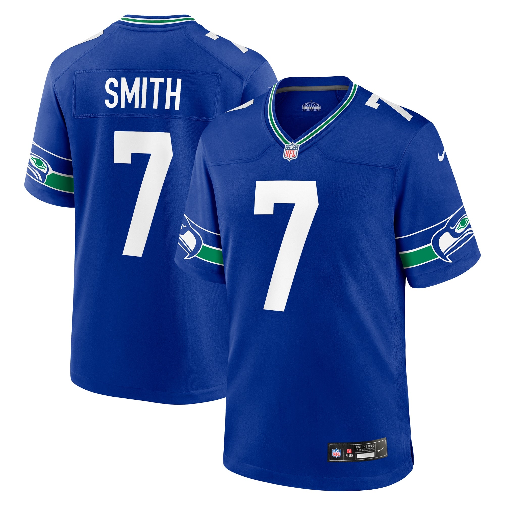 Geno Smith Seattle Seahawks Nike Throwback Player Game Jersey Royal