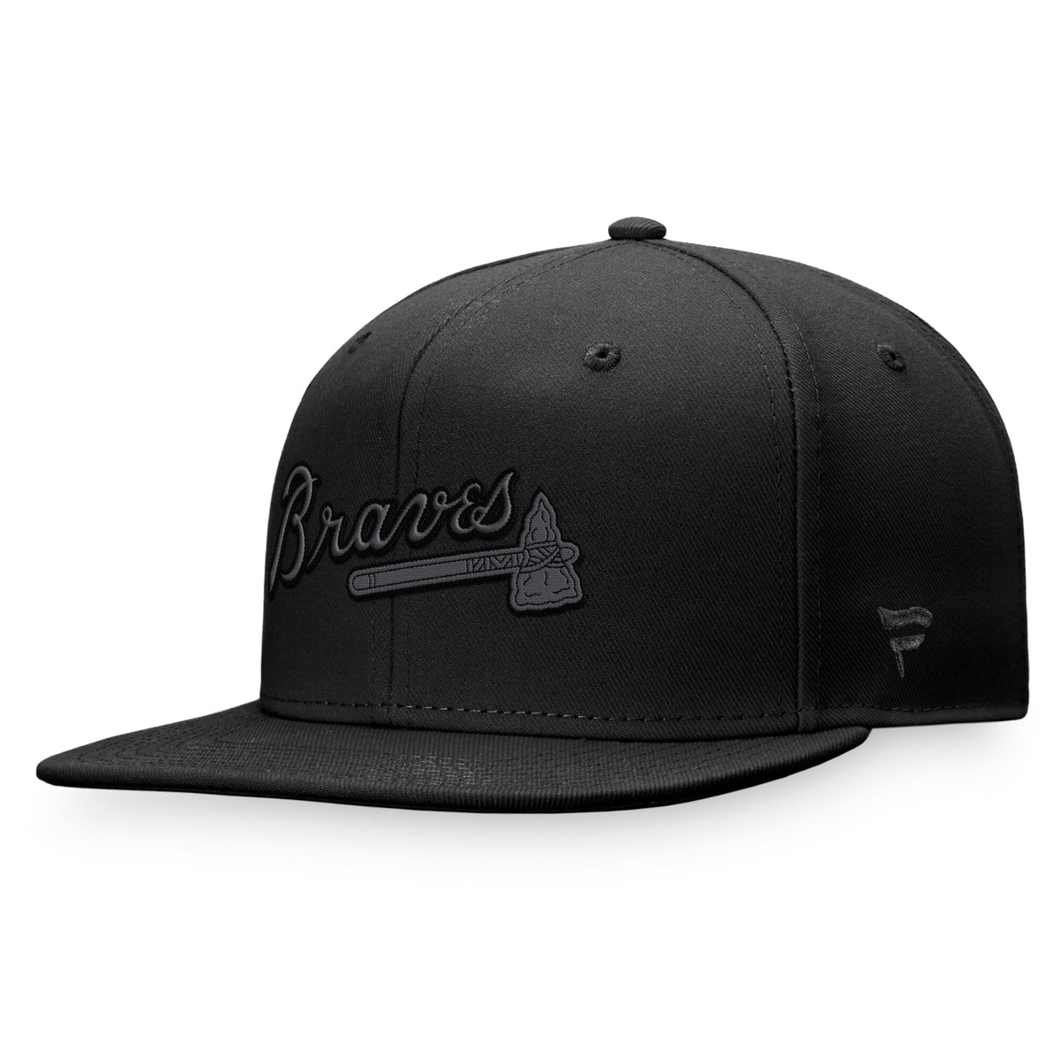 Atlanta Braves Fanatics Branded Black on Black Fitted Hat