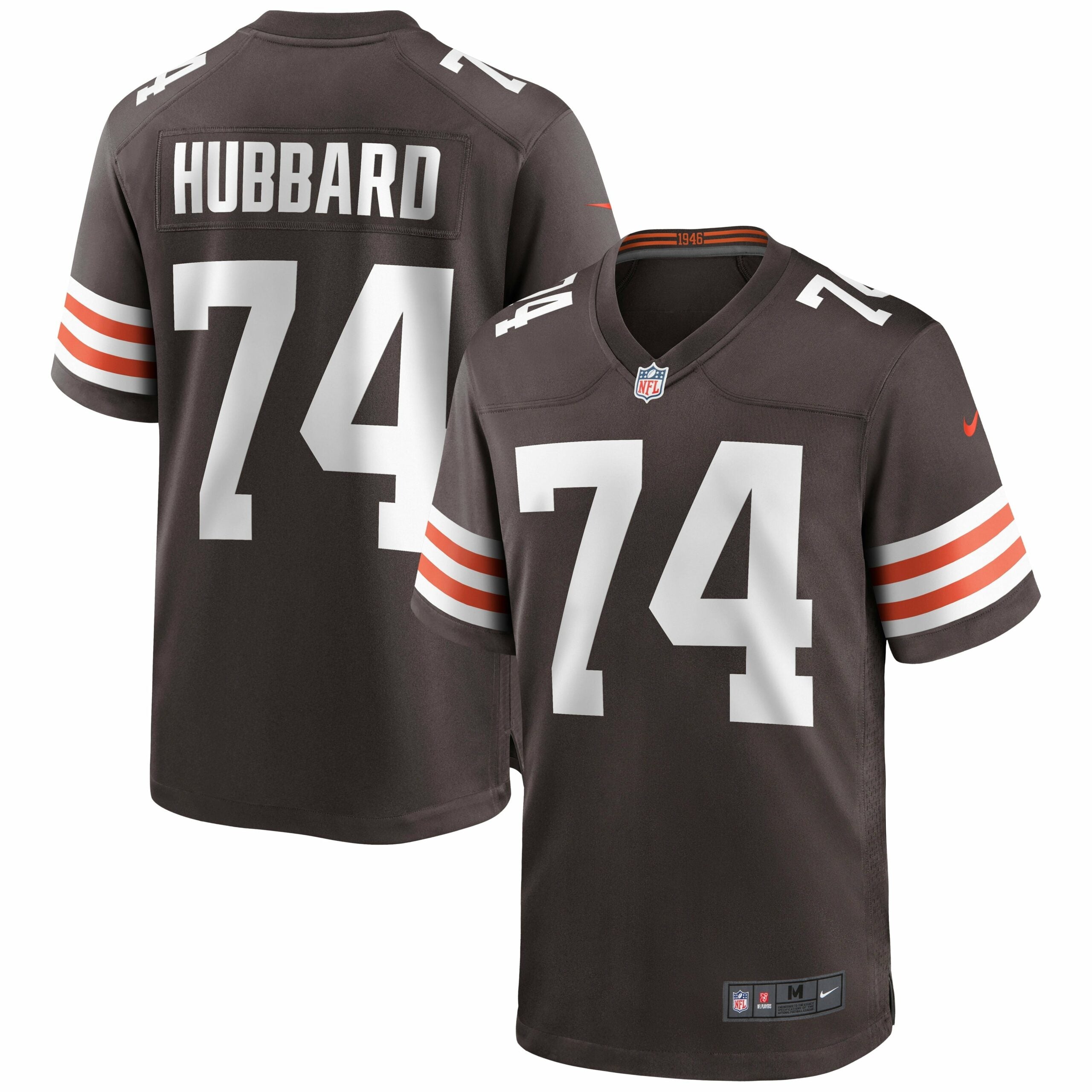 Men s Nike Chris Hubbard Brown Cleveland Browns Game Jersey