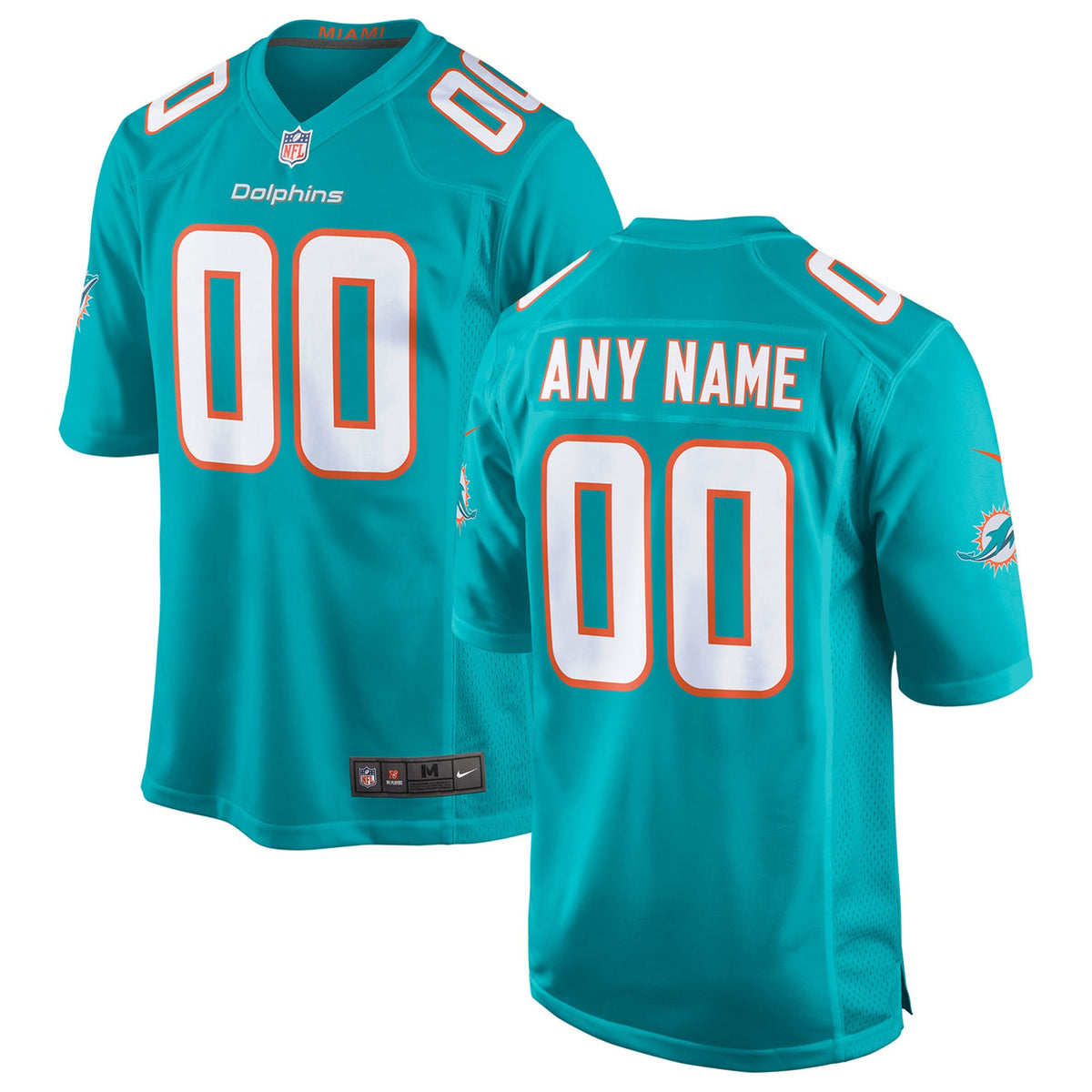Miami Dolphins Nike Youth Custom Game Jersey   Aqua