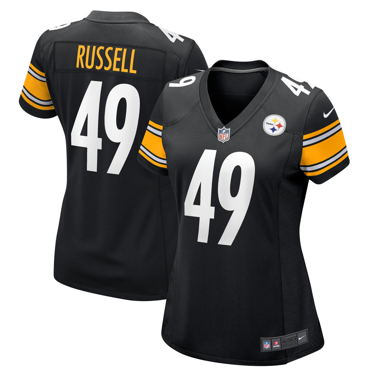 Chapelle Russell Pittsburgh Steelers Nike Women s Game Player Jersey   Black