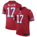 Men s Nike Josh Allen Red Buffalo Bills Color Rush Legend Jersey