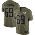 Men s Nike David Bakhtiari Olive Green Bay Packers 2022 Salute To Service Limited Jersey