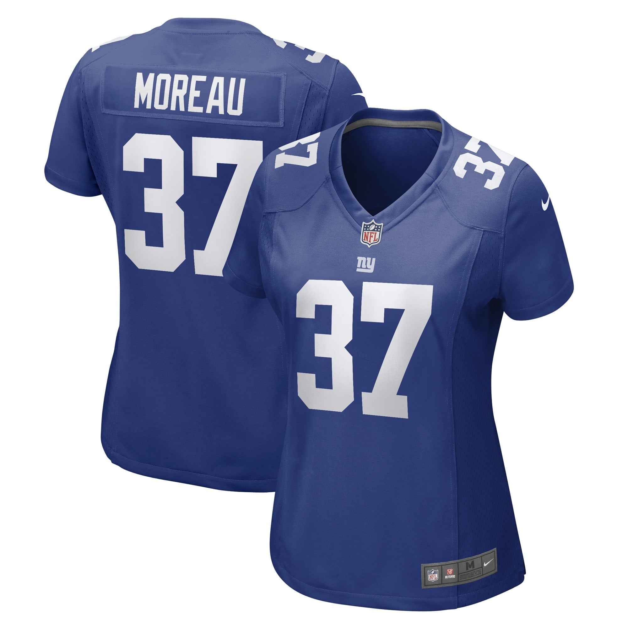 Women s Nike Fabian Moreau Royal New York Giants Game Player Jersey