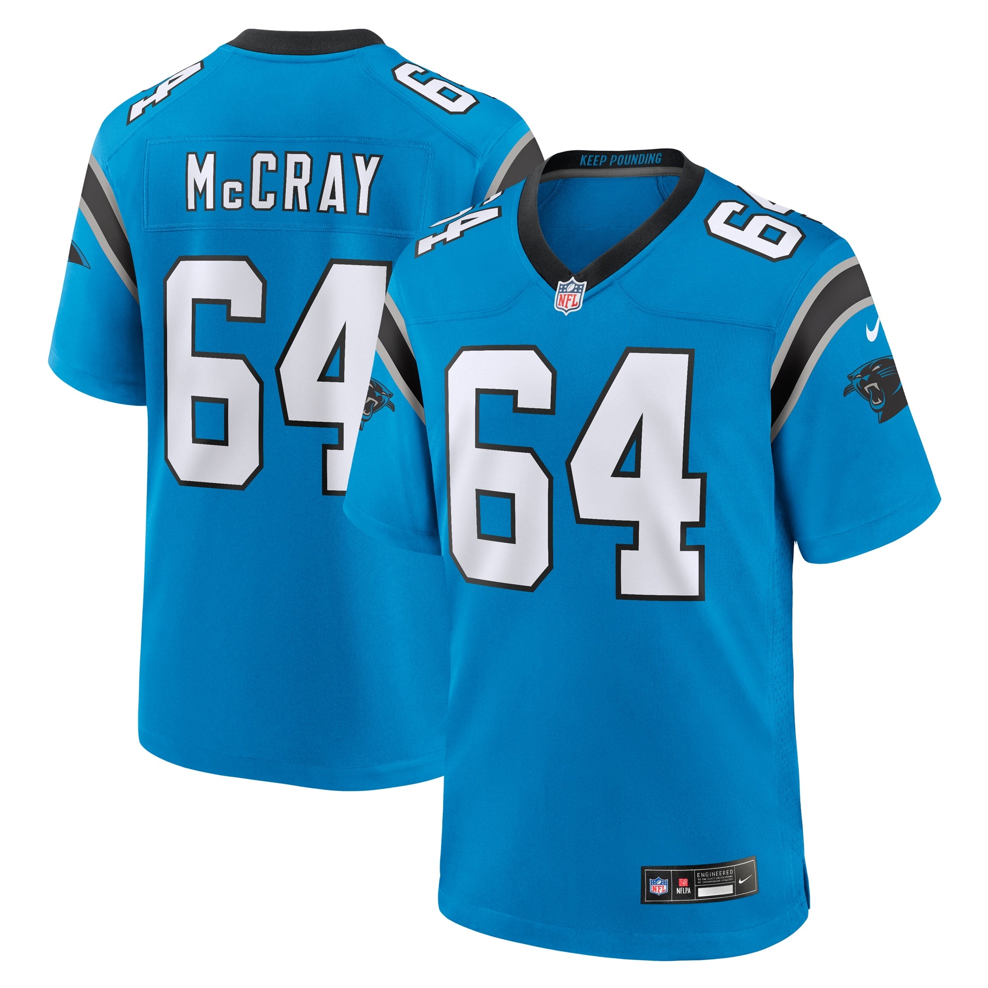 Justin McCray Carolina Panthers Nike Alternate Game Jersey   Blue