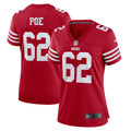 Women s Nike Jason Poe Scarlet San Francisco 49ers Game Player Jersey
