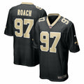Men s Nike Malcolm Roach Black New Orleans Saints Team Game Jersey