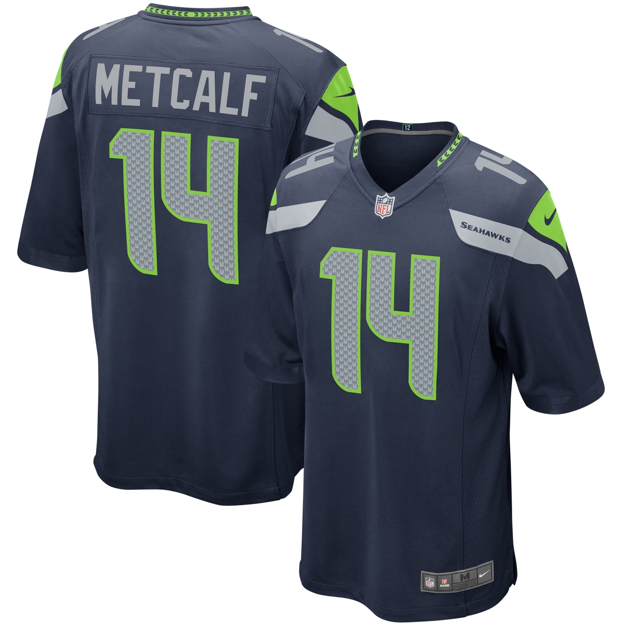 DK Metcalf Seattle Seahawks Nike Game Player Jersey College Navy