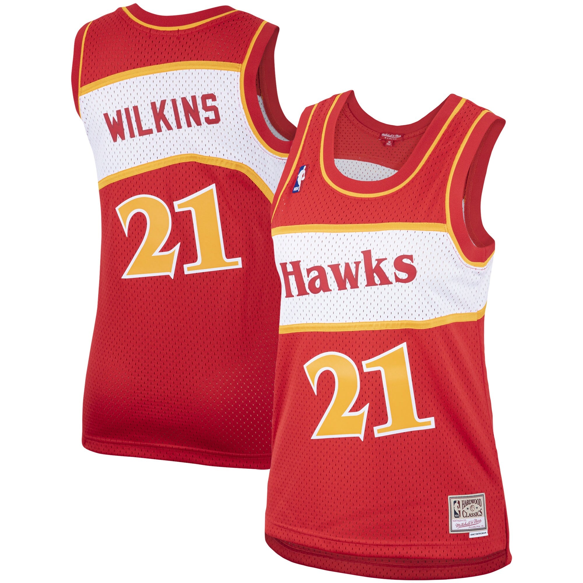 Dominique Wilkins Atlanta Hawks, NBA Jerseys Mitchell & Ness Women's Hardwood Classics Swingman Jersey - Red