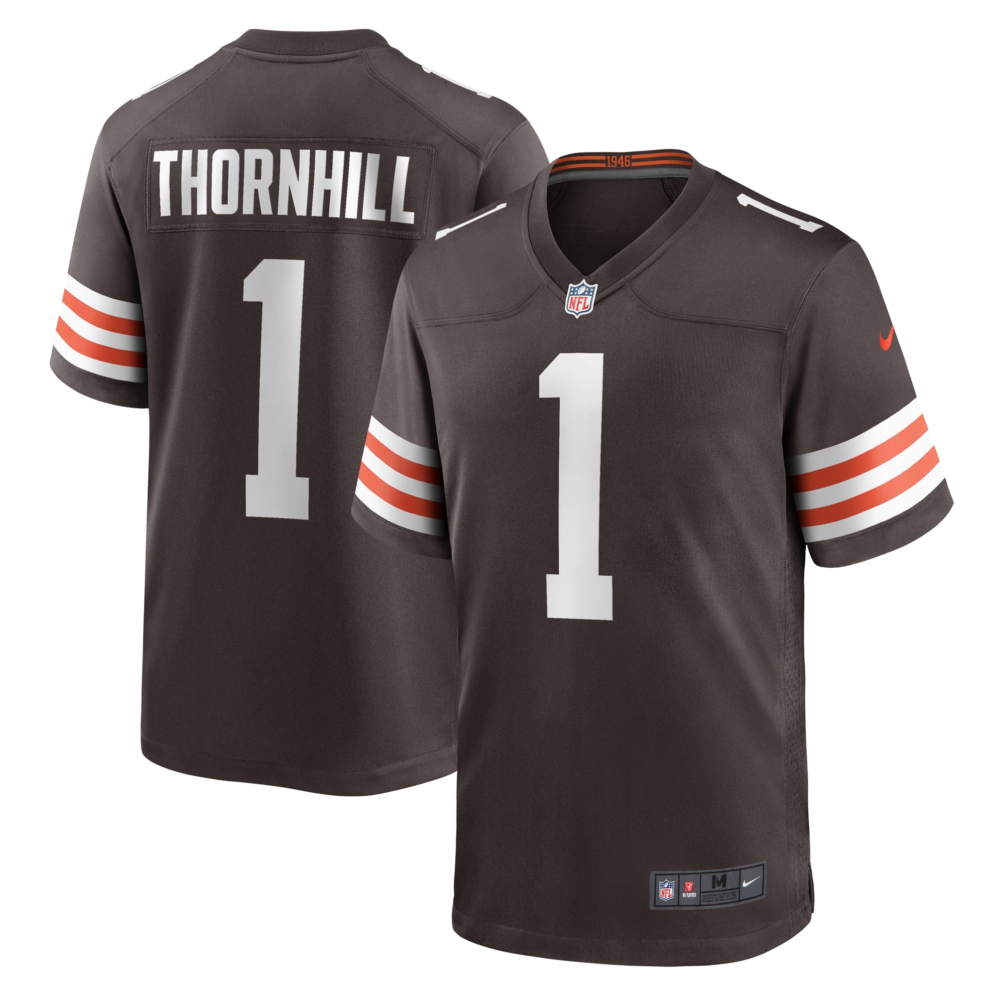 Juan Thornhill Cleveland Browns Nike Team Game Jersey   Brown