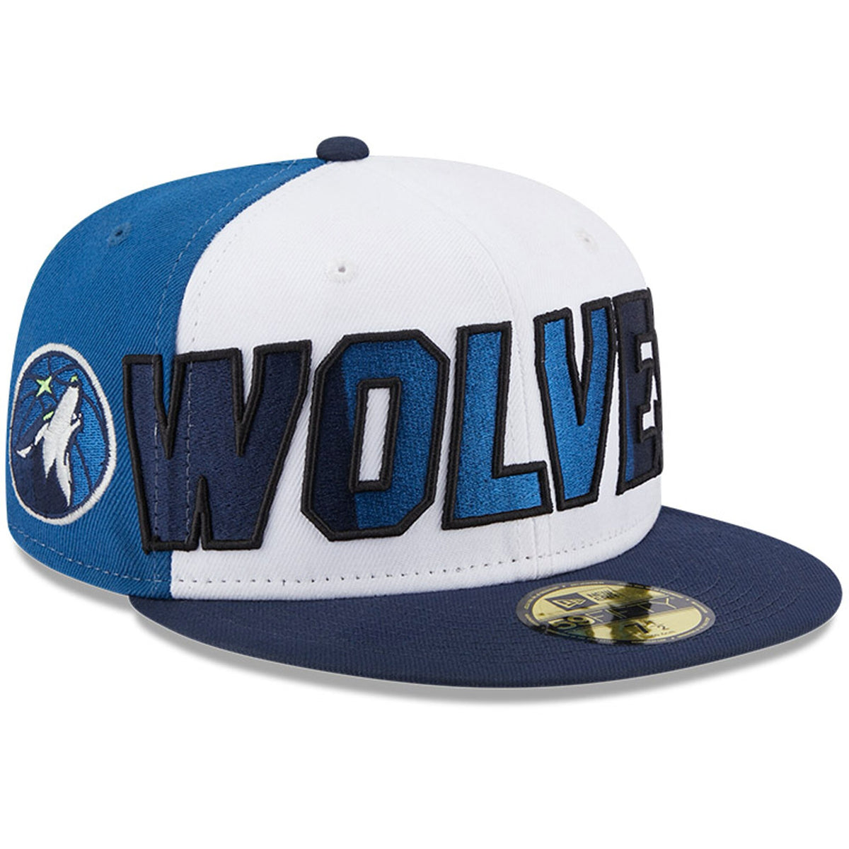 Minnesota Timberwolves New Era Back Half 9FIFTY Fitted Hat - White/Navy