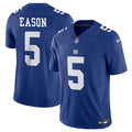 Men s New York Giants Jacob Eason Blue 2023 Vapor Untouchable Limited Stitched Jerseys
