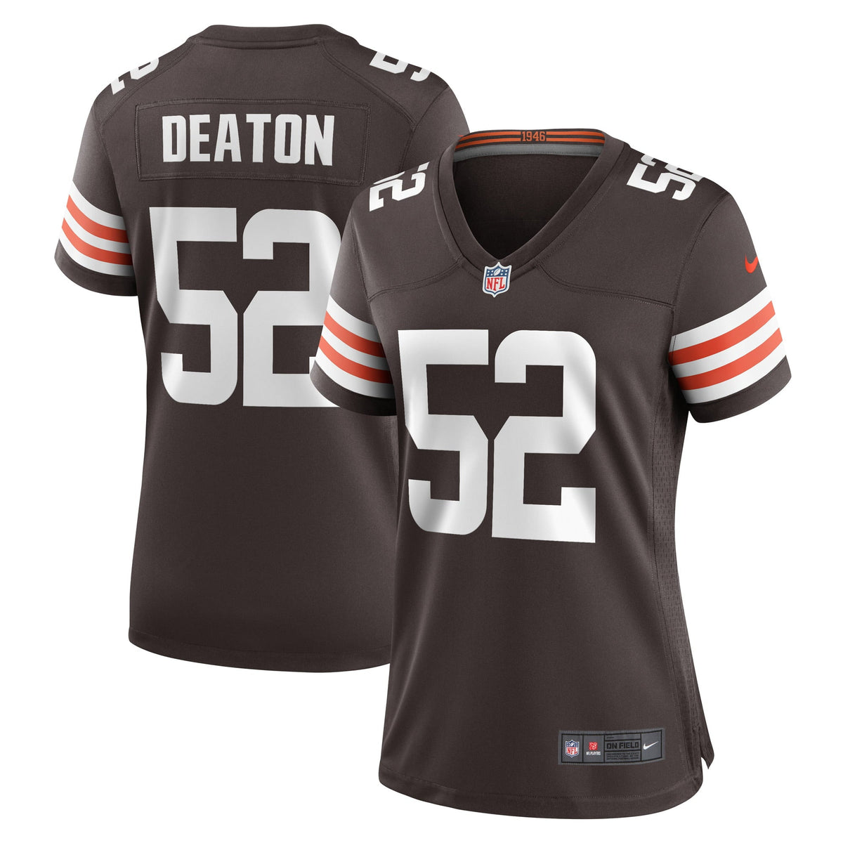 Women s Nike Dawson Deaton Brown Cleveland Browns Game Player Jersey