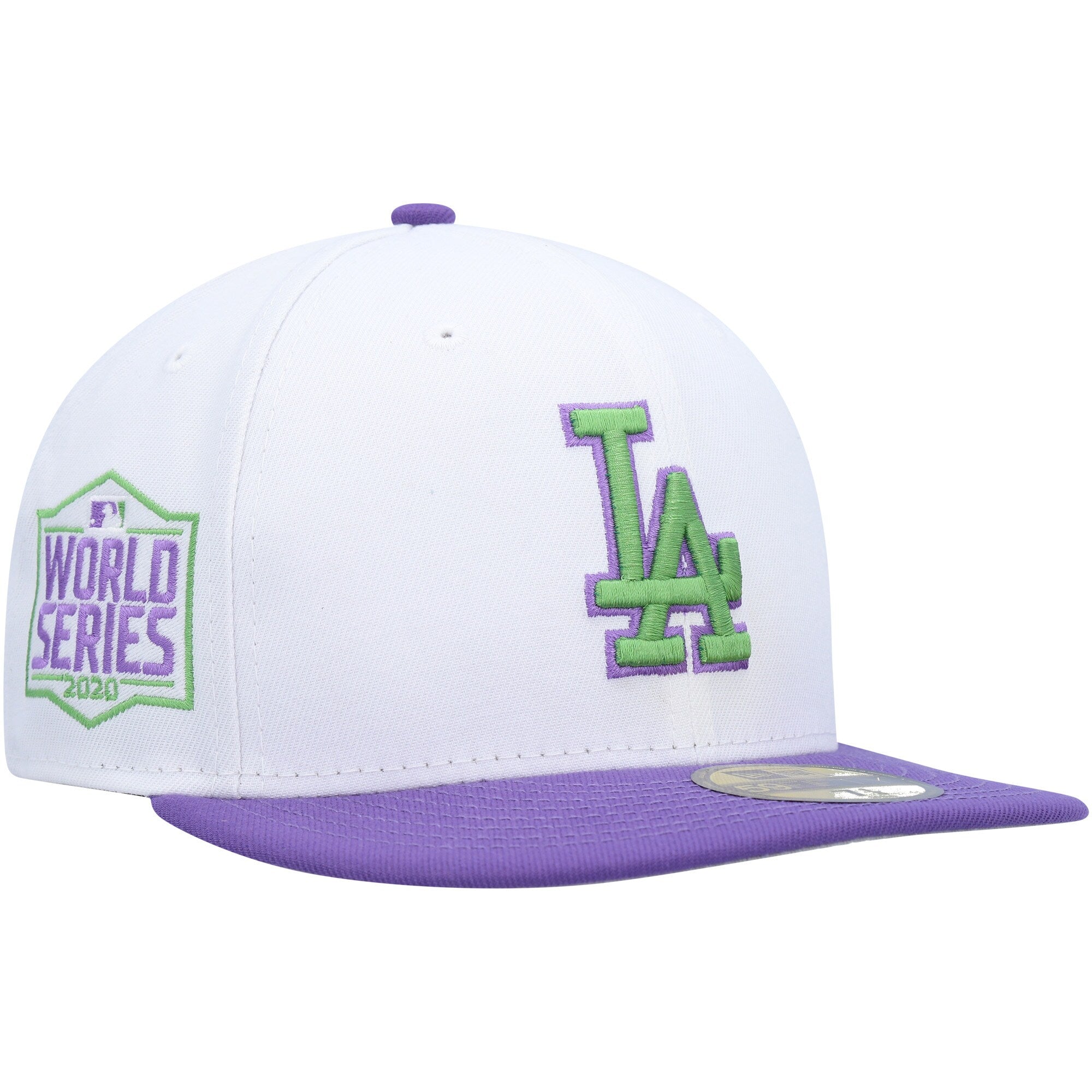 Los Angeles Dodgers New Era 2020 World Series Side Patch 59FIFTY Fitted Hat - White