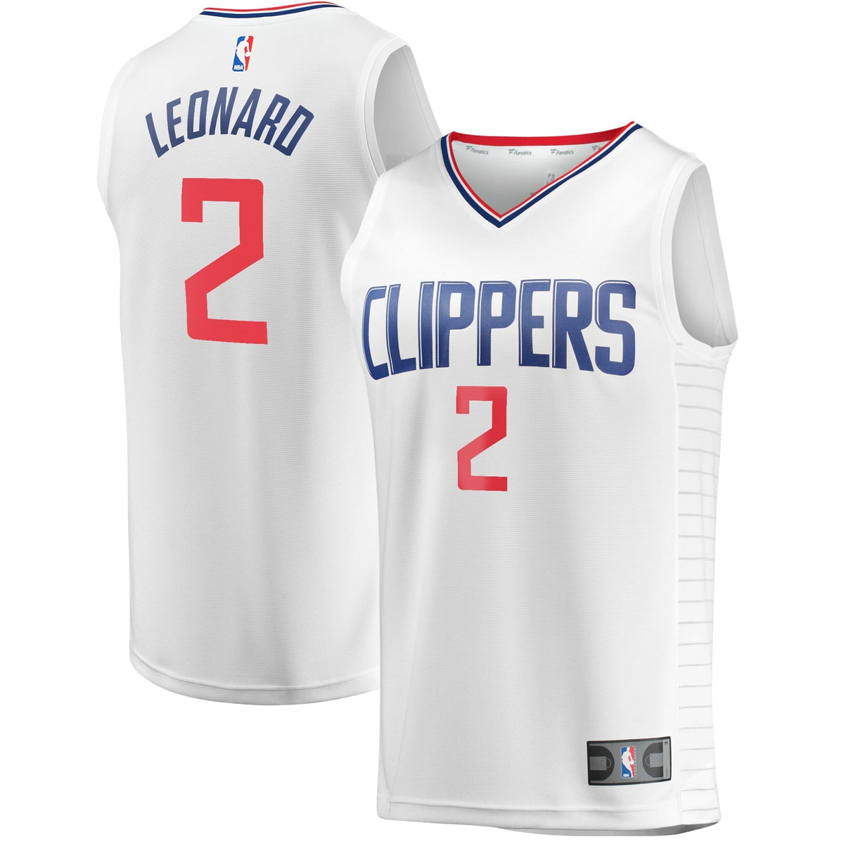 Men's Fanatics Branded Kawhi Leonard White LA Clippers Fast Break Player Jersey - Association Edition