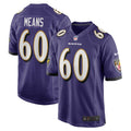 Men s Nike Steven Means Purple Baltimore Ravens Game Player Jersey
