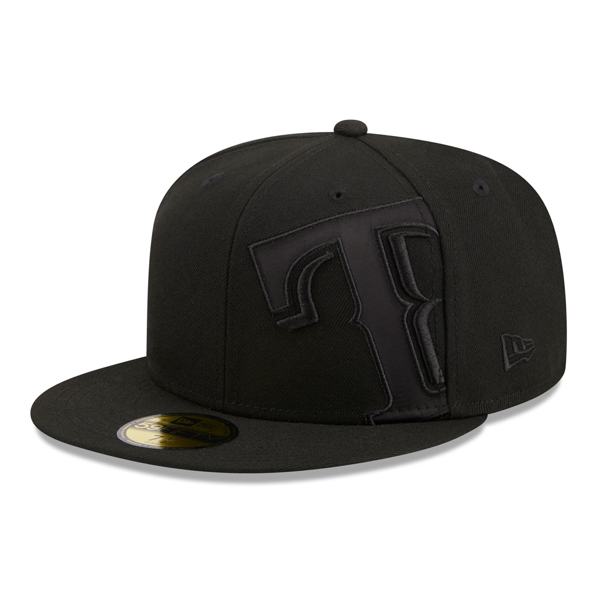 Texas Rangers New Era Satin Peek 59FIFTY Fitted Hat - Black