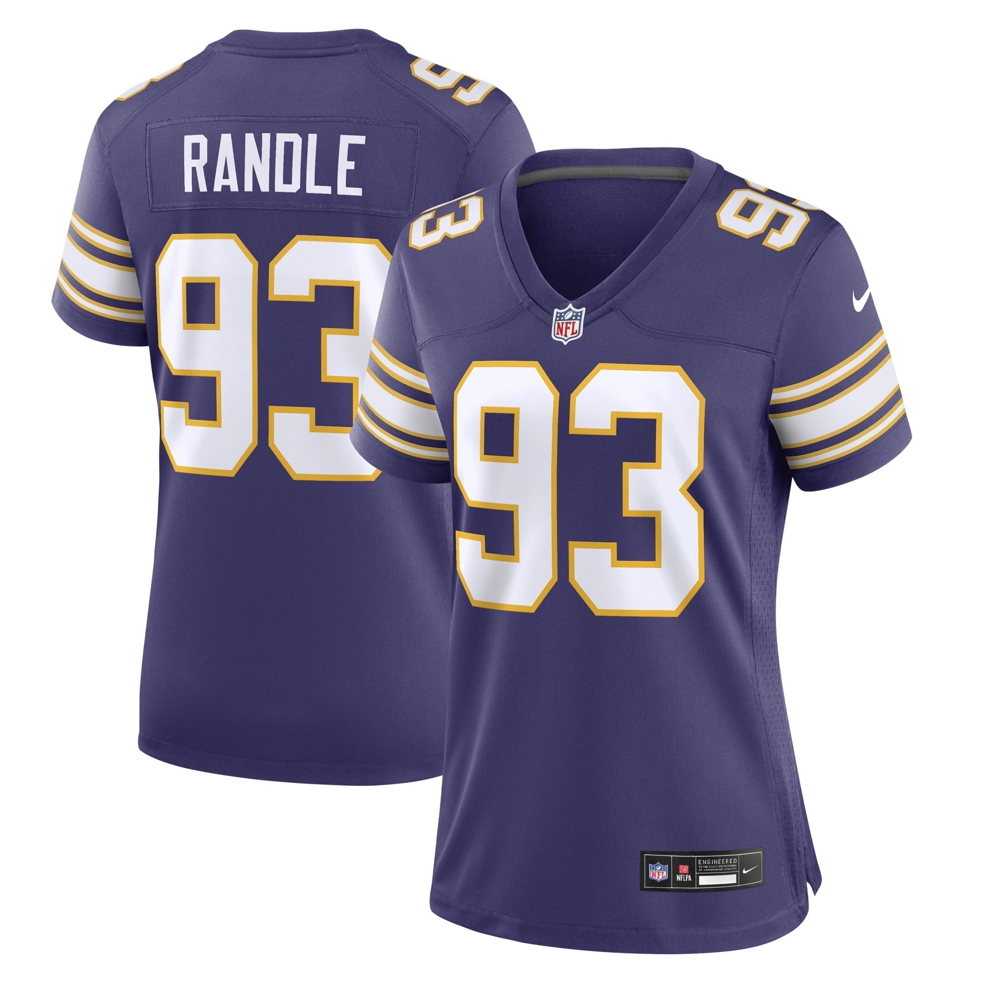 Women s Nike John Randle Purple Minnesota Vikings Classic Player Game Jersey