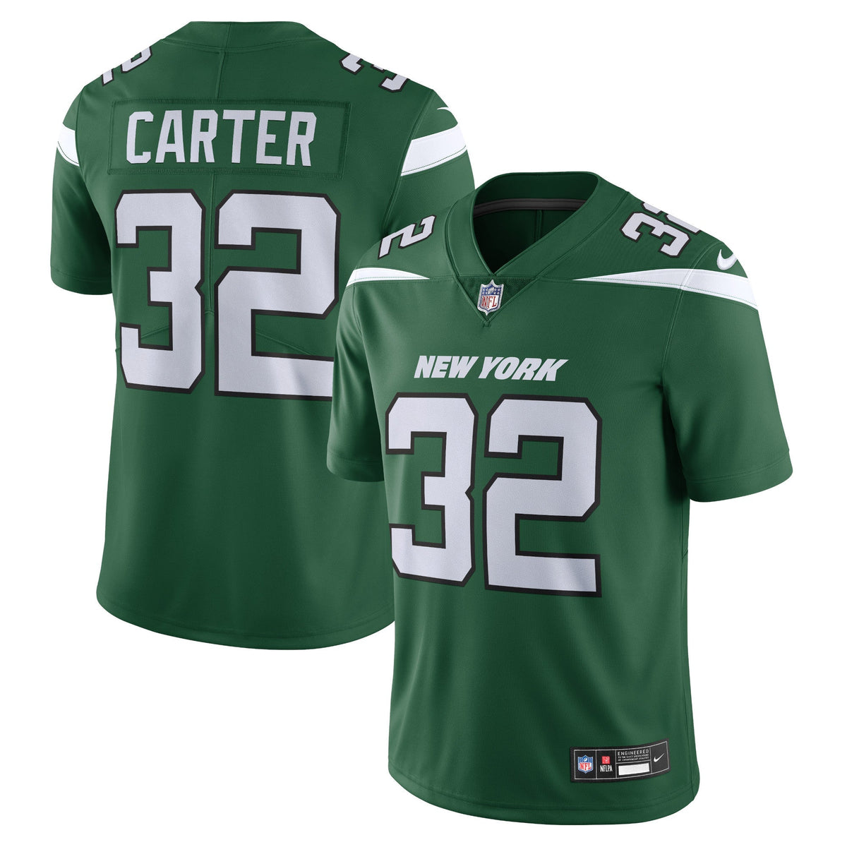 Men s Nike Michael Carter Green New York Jets Vapor F.U.S.E. Limited Jersey