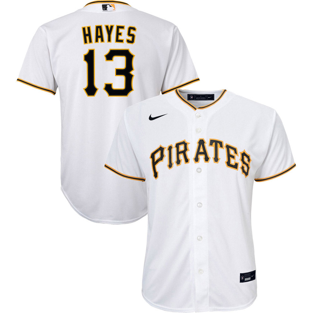 Youth Pittsburgh Pirates Ke'Bryan Hayes Cool Base Replica Home Jersey - White